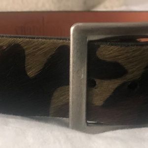 Camo pony hair belt.